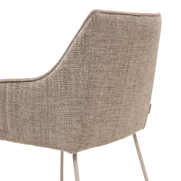 High Line Park Dining Armchair, chenille jacquard, bright taupe, Esszimmerstuhl – Bild 6