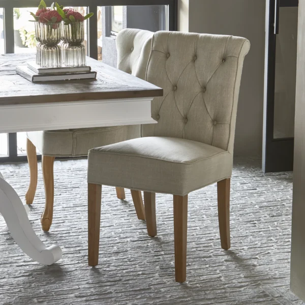 Hampton Classic Dining Chair, linen flax, Esszimmerstuhl – Bild 2