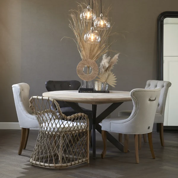Hampton Classic Dining Chair, linen flax, Esszimmerstuhl – Bild 8