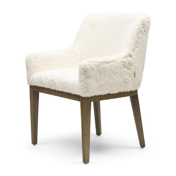Whistler Dining Armchair, Faux Fur Snow, Esszimmerstuhl – Bild 4