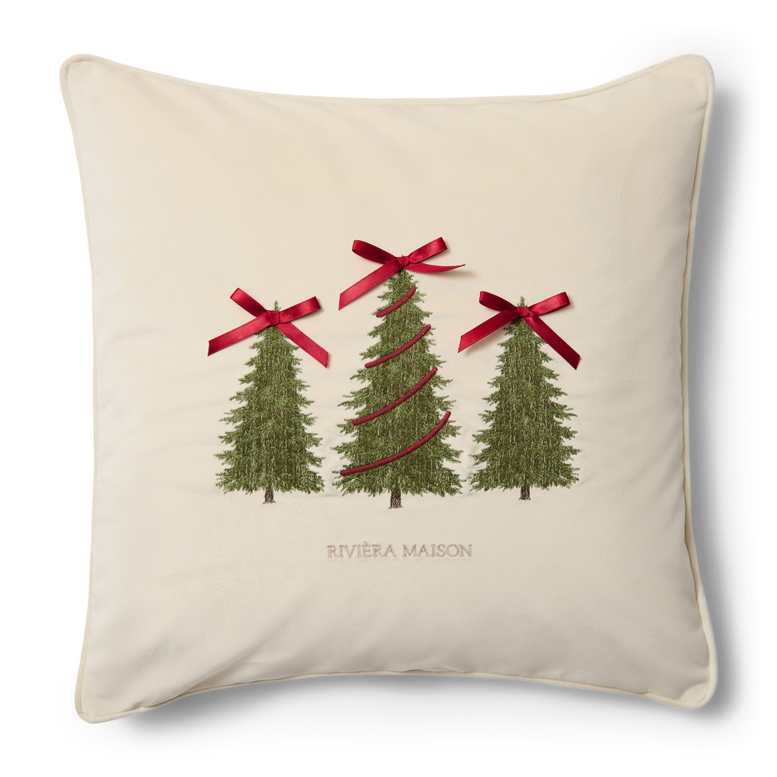 3A0510404DF35B1F3263067B745402F93753BCCB Festive Christmas Trees Pillow 50x50cm, Adventskissen mit Füllung – Bild 1