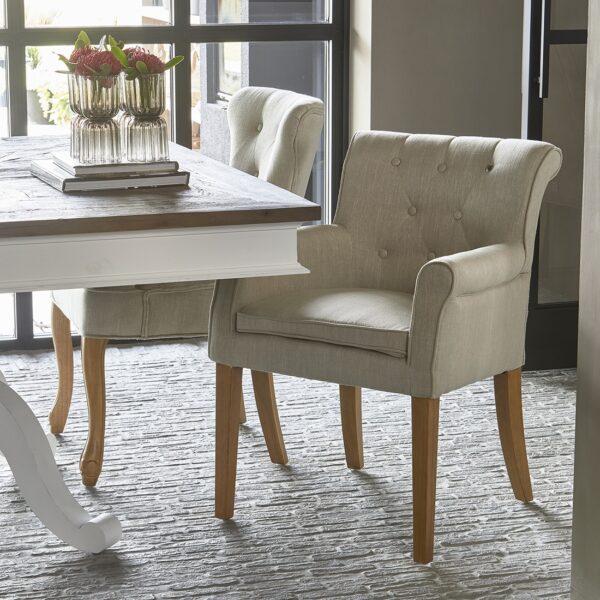 La Scala Dining Armchair, Linen Flax, Esszimmerstuhl – Bild 9