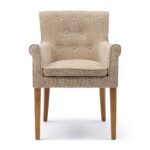 La Scala Dining Armchair, Montmartre Weave Natural Linen, Esszimmerstuhl