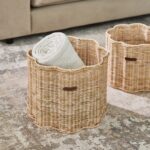 Rustic Rattan Blossom Basket Set of 2, Set Aufbewahrungskörbe – Bild 2