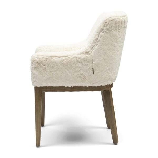 Whistler Dining Armchair, Faux Fur Snow, Esszimmerstuhl – Bild 8