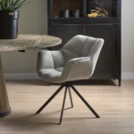 Carnaby Dining Armchair Turning Leg, moulinĂ© linen, fabulous flax Esszimmerstuhl drehbar â Bild 2
