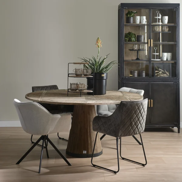 Carnaby Dining Armchair Turning Leg, mouliné linen, fabulous flax Esszimmerstuhl drehbar – Bild 10