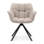 Carnaby Dining Armchair Turning Leg, mouliné linen, fabulous flax Esszimmerstuhl drehbar