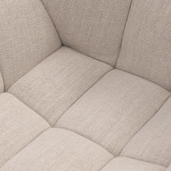 Carnaby Dining Armchair Turning Leg, mouliné linen, fabulous flax Esszimmerstuhl drehbar – Bild 6