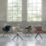 Carnaby Dining Armchair Turning Leg, moulinĂ© linen, fabulous flax Esszimmerstuhl drehbar â Bild 9