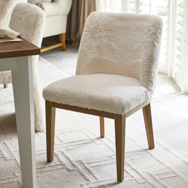 Whistler Dining Chair, Faux Fur Snow, Esszimmerstuhl – Bild 4