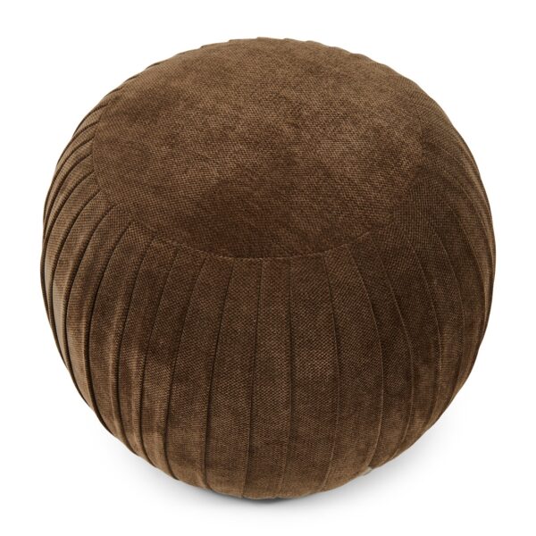 Paris Footstool, Vintage Jaquard Grime Brown, Fußhocker braun – Bild 5