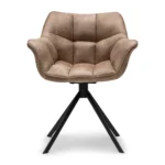Carnaby Dining Armchair Turning Leg, pellini, camel, Esszimmerstuhl drehbar