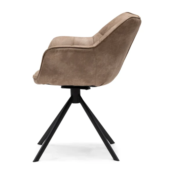 Carnaby Dining Armchair Turning Leg, pellini, camel, Esszimmerstuhl drehbar – Bild 3