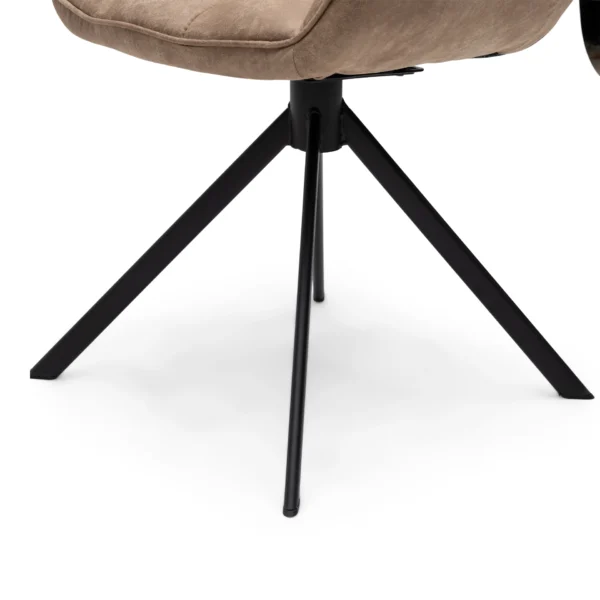 Carnaby Dining Armchair Turning Leg, pellini, camel, Esszimmerstuhl drehbar – Bild 4