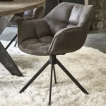 Carnaby Dining Armchair, Turning Leg, Pellini, espresso, Esszimmerstuhl drehbar – Bild 2