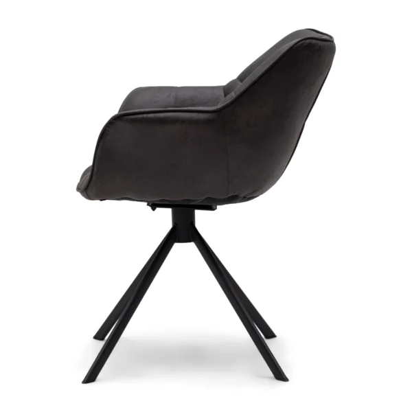 Carnaby Dining Armchair, Turning Leg, Pellini, espresso, Esszimmerstuhl drehbar – Bild 4