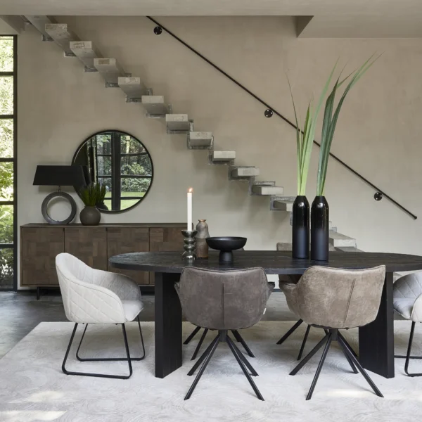 Carnaby Dining Armchair, Turning Leg, Pellini, espresso, Esszimmerstuhl drehbar – Bild 8