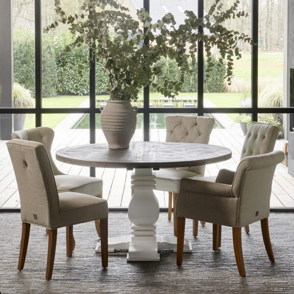 La Scala Dining Armchair, Linen Flax, Esszimmerstuhl – Bild 4