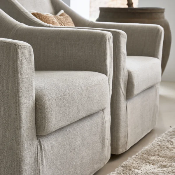 Huntington Swivel Armchair, Loose Cover Fabulous Flax, Sessel – Bild 8