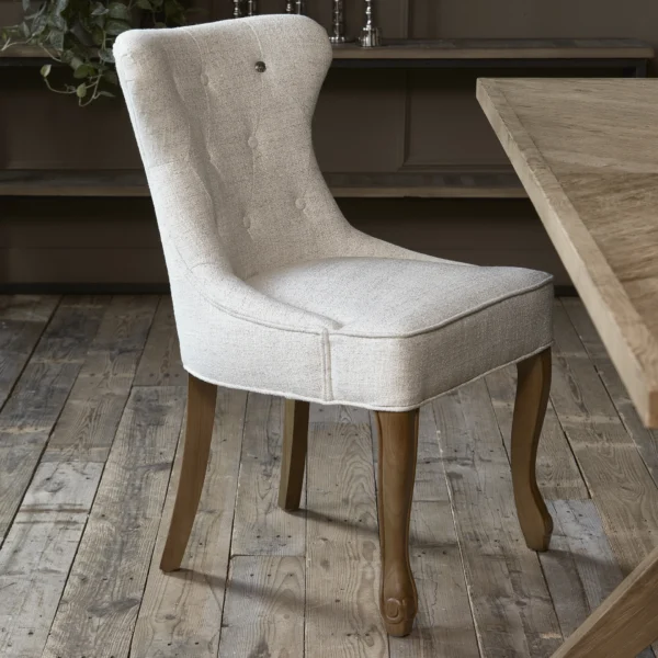 George Dining Chair, rich tweed, antique white, Esszimmerstuhl – Bild 3