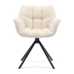 Carnaby Dining Armchair Turning Leg, rich tweed, antique white Esszimmerstuhl drehbar