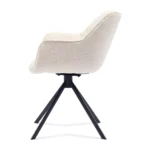 Carnaby Dining Armchair Turning Leg, rich tweed, antique white Esszimmerstuhl drehbar – Bild 3