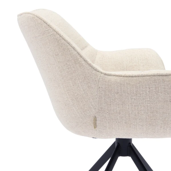 Carnaby Dining Armchair Turning Leg, rich tweed, antique white Esszimmerstuhl drehbar – Bild 6
