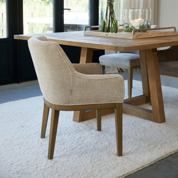 Whistler Dining Armchair, Montmartre Weave Natural Linen, Esszimmerstuhl – Bild 8