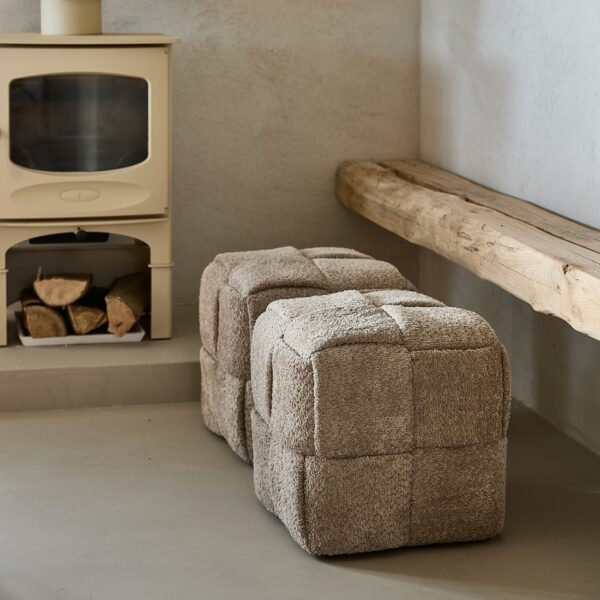 Qbic Stool 40x45, Manhattan Weave Soft Walnut, Fußhocker braun – Bild 8