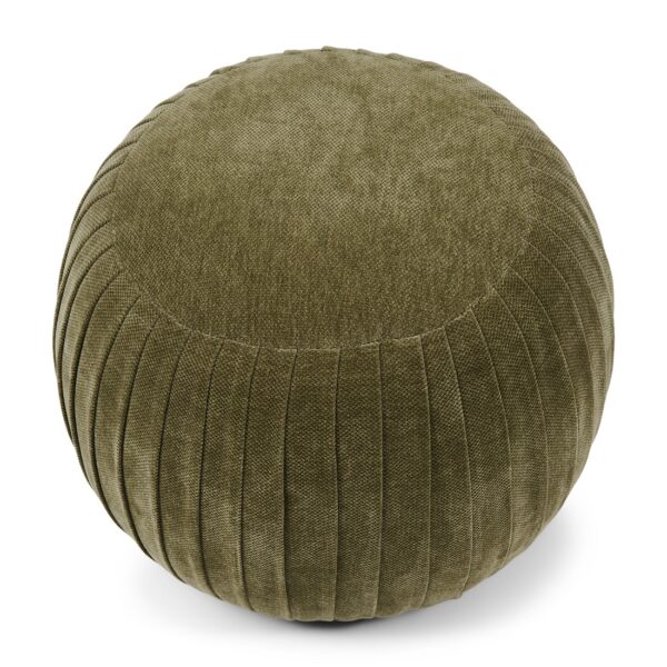 Paris Footstool, Vintage Jaquard Oregon Green, Fußhocker grün – Bild 3