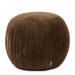 Paris Footstool, Vintage Jaquard Grime Brown, Fußhocker braun