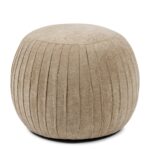 Paris Footstool, Vintage Jaquard Mild Cashmere, Fußhocker beige