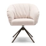 Lugo Swivel Dining Armchair, Herringbone Linen, Soft Flax Esszimmerstuhl drehbar