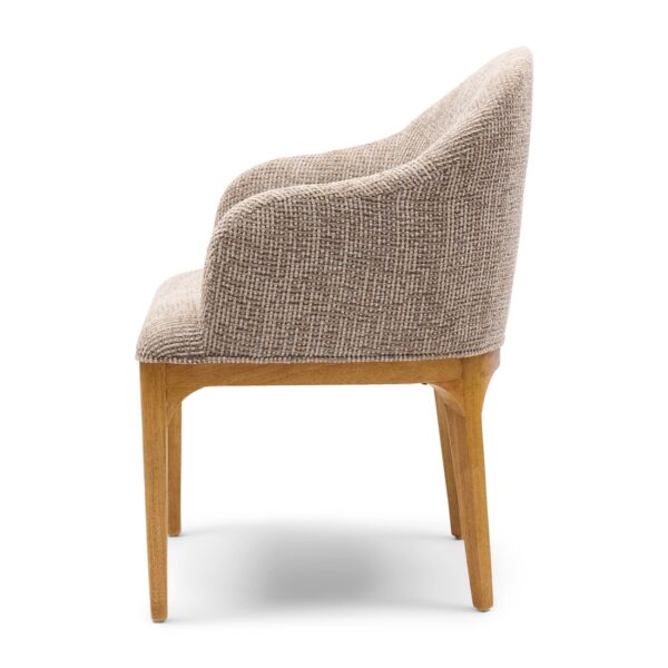 Rozzano Dining Armchair, Tweed, Liver Grey, Esszimmerstuhl – Bild 5
