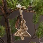 Rustic Rattan Christmas Tree Ornament, Weihnachtsbaumschmuck – Bild 2