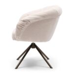 Lugo Swivel Dining Armchair, Herringbone Linen, Soft Flax Esszimmerstuhl drehbar â Bild 6