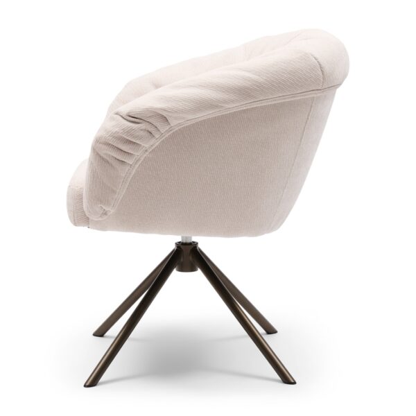 Lugo Swivel Dining Armchair, Herringbone Linen, Soft Flax Esszimmerstuhl drehbar – Bild 6