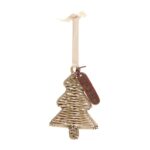 Rustic Rattan Christmas Tree Ornament, Weihnachtsbaumschmuck