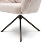 Lugo Swivel Dining Armchair, Herringbone Linen, Soft Flax Esszimmerstuhl drehbar â Bild 5