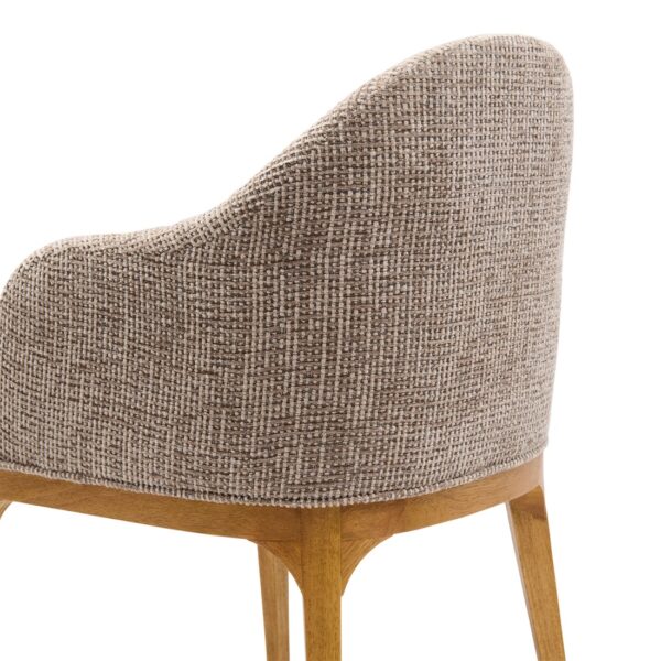 Rozzano Dining Armchair, Tweed, Liver Grey, Esszimmerstuhl – Bild 2