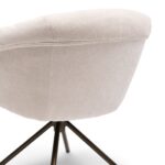 Lugo Swivel Dining Armchair, Herringbone Linen, Soft Flax Esszimmerstuhl drehbar â Bild 3